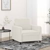 vidaXL Sofa Chair Cream Velvet, Metal, Textilene Single Modern