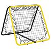 vidaXL Football Rebounder Double Side Adjustable Yellow and Black Steel