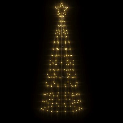 vidaXL Christmas Tree Light with Spikes 220 LEDs Warm White 70.9"