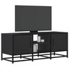 vidaXL TV Cabinet Black Engineered wood, Metal 39.4 in x 13.8 in x 16.1 in