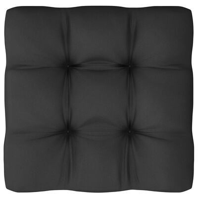 vidaXL 14 Piece Patio Lounge Set with Cushions Black Solid Pinewood