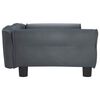 vidaXL Dog Bed Dark Grey Velvet, Solid Pine Wood, Plastic