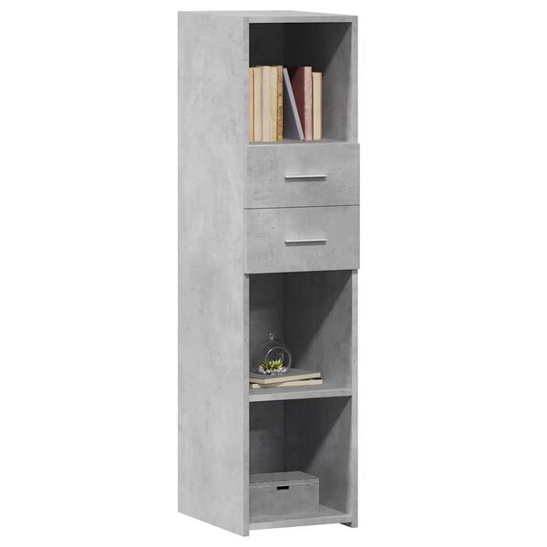 vidaXL Highboard Concrete Grey Engineered Wood 11.8x16.7x48.8 in