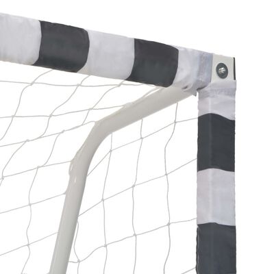 vidaXL Soccer Goal 118.1"x78.7"x35.4" Metal Black and White