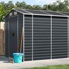 vidaXL Garden Shed Anthracite Galvanized Steel Large Garden Shed