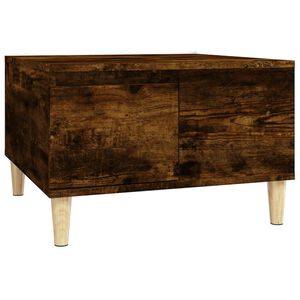 vidaXL Coffee Table Smoked Oak Engineered wood, Solid eucalyptus wood