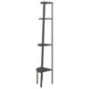 vidaXL Corner Shelf Black Engineered wood, Steel Medium Corner Shelf