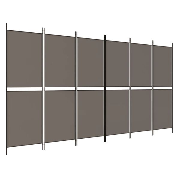 vidaXL 6-Panel Room Divider Anthracite 118.1"x70.9" Fabric
