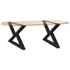 vidaXL Coffee Table Leg Black Powder-coated steel 27.6 x 16.5-17.0 in