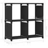 vidaXL Display Shelf Black Polyester 4 compartments Lightweight