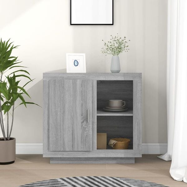 vidaXL Sideboard Gray Sonoma 31.5"x15.7"x29.5"