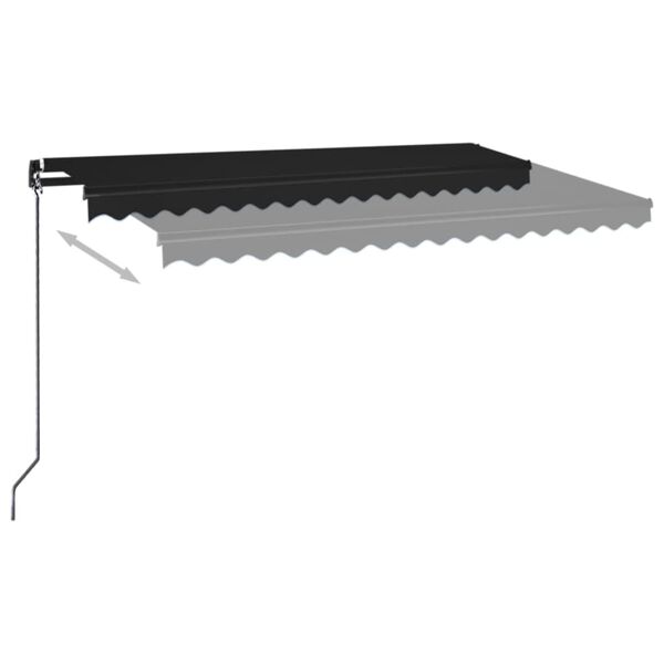 vidaXL Retractable Awning Anthracite