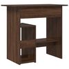 vidaXL Desk Brown Oak Engineered Wood Compact Desk Rectangular
