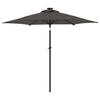 vidaXL Garden Parasol Anthracite Steel, Polyester Large Tiltable
