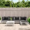 vidaXL Garden Lounge Set White, Dark Grey