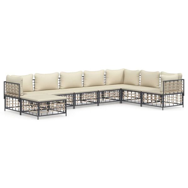 vidaXL Garden Lounge Set Anthracite