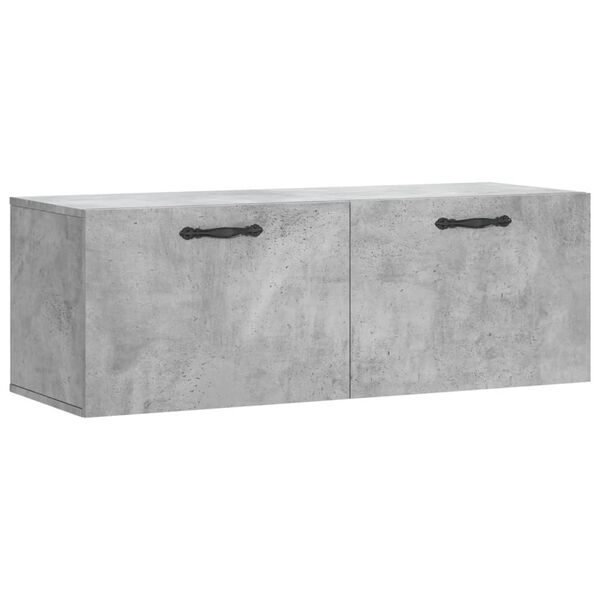 vidaXL Wall Cabinet Concrete Gray Engineered Wood Medium Wall Cabinet