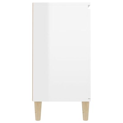 vidaXL Sideboard High Gloss White 40.7"x13.8"x27.6" Engineered Wood