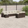 vidaXL Garden Sofa Set Brown PE rattan Large Modular Garden Sofa Set