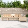 vidaXL Garden Sofa Set Natural Wood Solid pine wood (untreated) Large