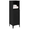 vidaXL Bathroom Cabinet with Shelf Black Oak 11.81 x 11.81 x 39.37 in