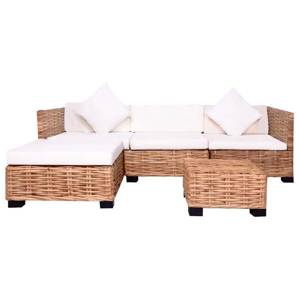 vidaXL Living Room Set Brown, White