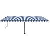 vidaXL Retractable Awning Blue and White