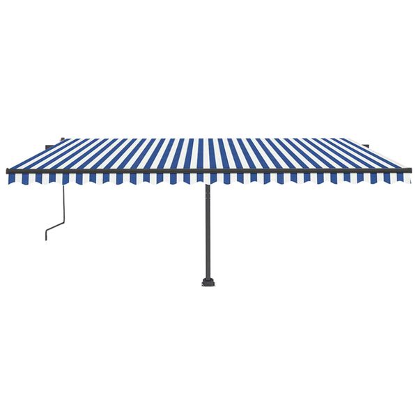 vidaXL Retractable Awning Blue and White