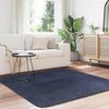 vidaXL Shaggy Rug Navy Polyester 63 x 63 in Non-scratch Shaggy Rug