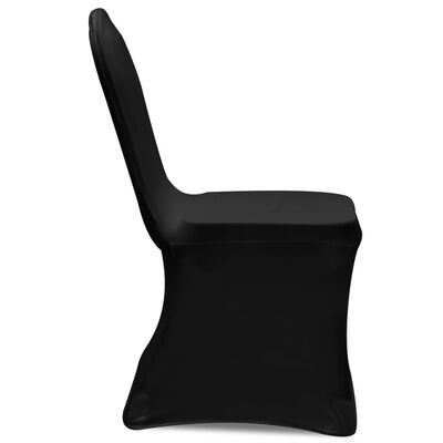 vidaXL 50 pcs Black Stretch Chair Cover