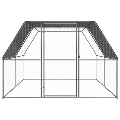 vidaXL Outdoor Chicken Cage 9.8'x13.1'x6.6' Galvanized Steel