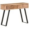 vidaXL Console Table Natural Acacia, Black Solid Acacia wood, Steel