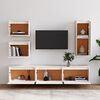 vidaXL TV Cabinet Set of 6 White Solid pine wood Various sizes available