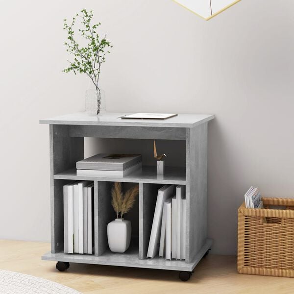 vidaXL Storage Cabinet Concrete grey Engineered wood Medium