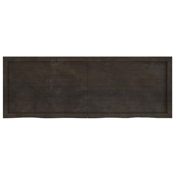 vidaXL Bathroom Countertop Dark Brown 55.1 x 19.7 x (0.8-1.6) " Treated Solid Wood