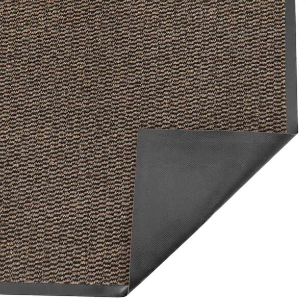 vidaXL Doormat Brown Polypropylene and PVC 15.7x23.6 in Non-slip
