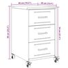 vidaXL Bedside Cabinet Pink Cold-rolled steel Medium Bedside Cabinet