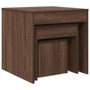 vidaXL Nesting Table Set of 3 Brown oak Engineered wood