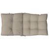 vidaXL Lowback Chair Cushion Set of 4 Taupe