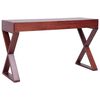 vidaXL Computer Desk Brown Solid Mahogany Wood 45.3 x 18.5 x 30.3 in
