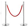 vidaXL 3 Piece VIP Queue Barrier Set Stainless Steel Silver