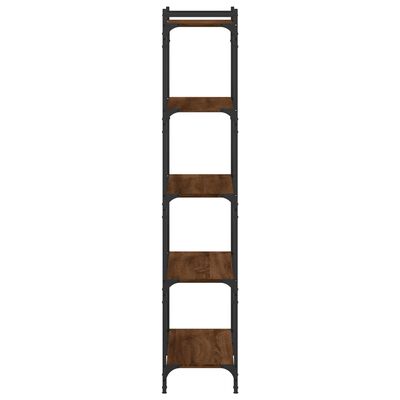 vidaXL Bookcase 5-Tier Brown Oak 31.5"x11.8"x60.6" Engineered Wood