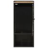 vidaXL Bathroom Cabinet Black, Natural Wood Iron, Solid Mango Wood Medium