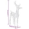 vidaXL Reindeers & Sleigh Christmas Decoration 160 LEDs 51.2" Acrylic