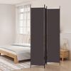 vidaXL 3-Panel Room Divider Brown 59.1"x86.6" Fabric