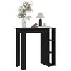 vidaXL Bar Table Black Engineered wood Medium Durable Bar Table