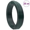 vidaXL Fence Binding Wire Green 82.02 ft Steel