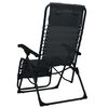 vidaXL Garden Chair Black Textilene, Steel Standard Foldable