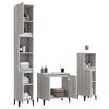 vidaXL Bathroom Furniture Set Grey Sonoma Engineered wood, metal Medium