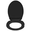 vidaXL Soft-close Toilet Seat with Quick-release Design Black